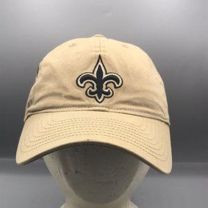 New Orleans Saints Reebok NFL On Field Adjustable Strapback Hat Cap Gold Black